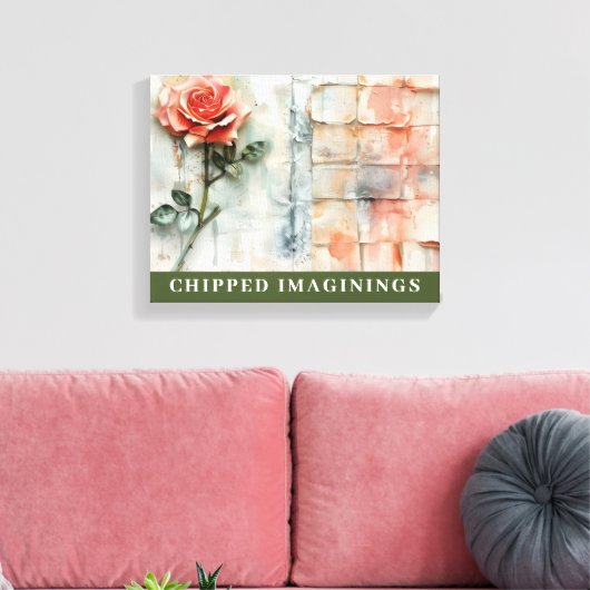 CHIPPED IMAGININGS Stretched Canvas Print (Insitu (Woonkamer))