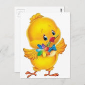 Chipper Easter Chick Briefkaart (Voorkant / Achterkant)