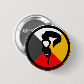 Chippewa Dodem Waabizheshi Ronde Button 5,7 Cm (Voorkant /achterkant)