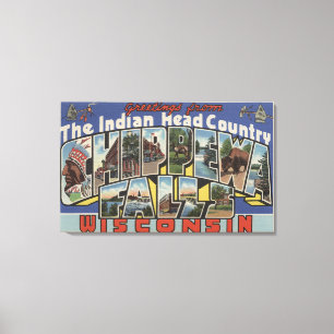 Chippewa Herfsten, South Dakota - Large Letter Canvas Afdruk