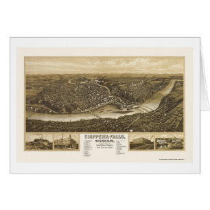 Chippewa Herfsten, WI Panoramic Map - 1907