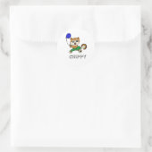 Chippy, Chippy Ronde Sticker (Tas)
