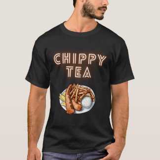 Chippy Tea of Fish and Chips Design T Shirt