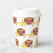 Chips Chili Con Queso Blanco Nachos Kaasdip Papieren Bekers (Achterkant)