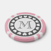 Chips de poker mariage gris et rose | Jetons perso (Simple)