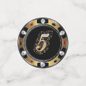 Chips de poker VIP 5-10-25 Table Confetti (Petit recto)