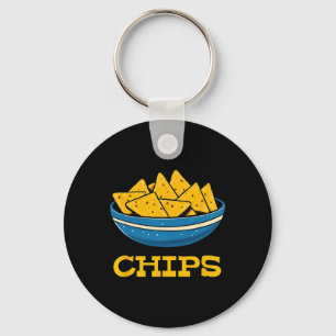 Chips en salsa bijpassende paar Halloween kostuum Sleutelhanger