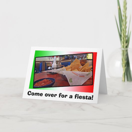 Chips en Salsa Fiesta Kaart (Voorkant)