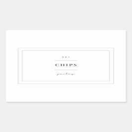 Chips Food Label Stickers