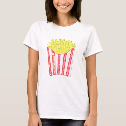 Chips French Fries Personalized Gift  T-shirt (Voorkant)