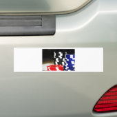 Chips Gambling Casino Win Game Luck Risk Bet Bumpersticker (Op auto)