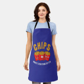 Chips maakt alles beter schort (Gedragen)