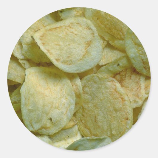 chips met chips ronde sticker (Voorkant)