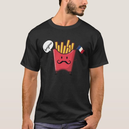 chips say bonjour t-shirt (Voorkant)
