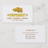 CHIPSOLOGIST - Humoureuze aardappelchips Visitekaartje (Voorkant / Achterkant)