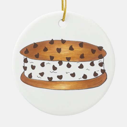 Chipwich Chocolate Chip Cookie Cream Sandwich Keramisch Ornament (Voorkant)
