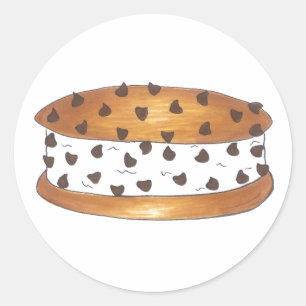 Chipwich Chocolate Chip Cookie Cream Sandwich Ronde Sticker
