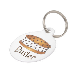 Chipwich Ice Cream Sandwich Personalized Dog Label Huisdierpenning