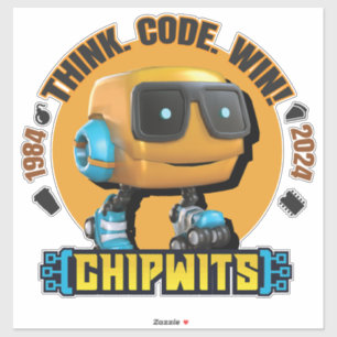 ChipWits: "Denk na. Code. Win!" Sticker
