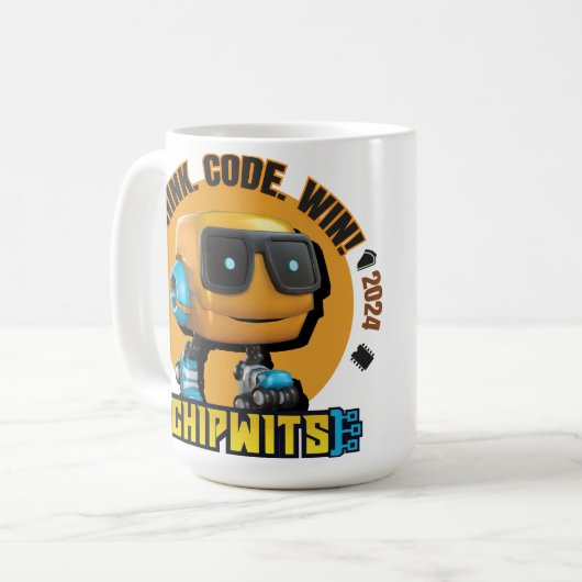 ChipWits Pense. Code. Gagnez ! Mug (Devant gauche)