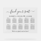 Chique 10 tafel bruiloft zitplaatsen acryl bord (Voorkant)