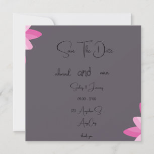 Chique 5,25 x 5,25-inch flatuitnodiging - halfglan kaart