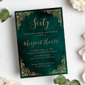 Chique 60e Zestig Goud Lijst Groen Verjaardag Kaart