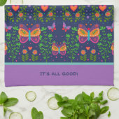 Chique aangepaste offerte of naam vlinder theedoek (Gevouwen)