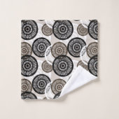 Chique Abstract cirkelpatroon neutraal Bad Handdoek (Wasdoekje)