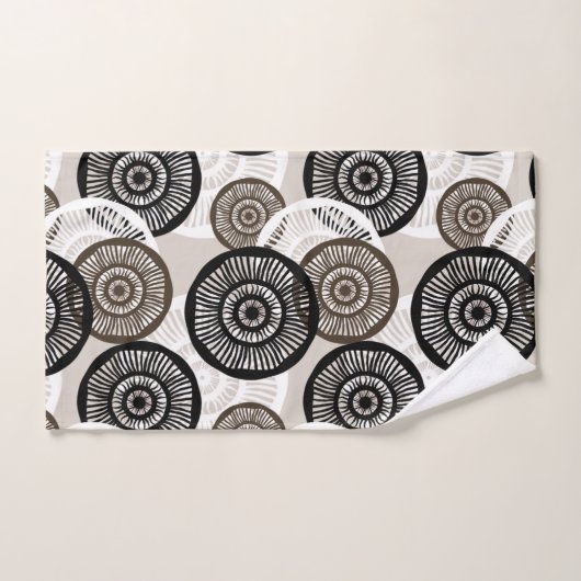Chique Abstract cirkelpatroon neutraal Bad Handdoek (Handdoek)