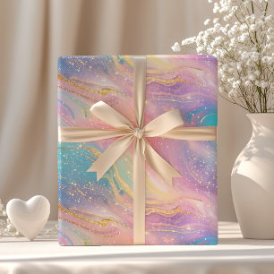 Chique Abstract Pastel Glitter Kleur Patroon Cadeaupapier