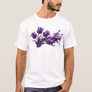 Chique ABSTRACTE BLOEM Artistiek Motief T-shirt