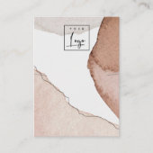 Chique Abstracte Waterverf Ketting Logo Display Visitekaartje (Voorkant)