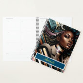 Chique Afro-Amerikaanse Vrouw Gepersonaliseerde Pl Planner (Display)