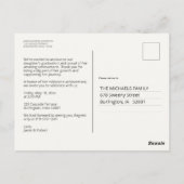 Chique Afstuderen foto bekendmaking Briefkaart (Achterkant)