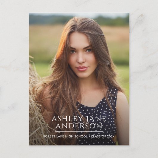 Chique Afstuderen foto bekendmaking Briefkaart (Voorkant)