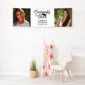 Chique Afstuderen Script Typografie 2 Foto Banner (Insitu)