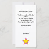 Chique Afstuderen Super Afstudeerder Roze Bewerkba Bedankkaart (Achterkant)