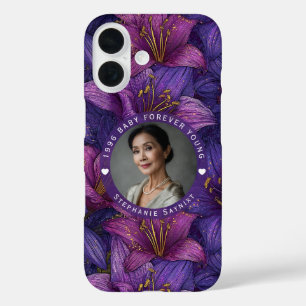 Chique Amaryllis Vrouwelijke Verjaardag Modern iPhone 16 Hoesje
