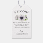 Chique Anemone Floral bruiloft welkomsttas Cadeaulabel (Voorkant)