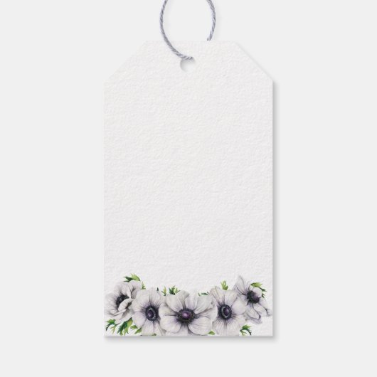 Chique Anemone Floral bruiloft welkomsttas Cadeaulabel (Achterkant)