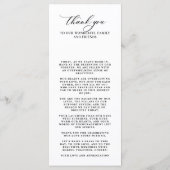 Chique Arch Modern Stijlvol Elegant Bruiloft Menu (Achterkant)