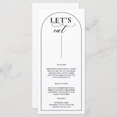 Chique Arch Modern Stijlvol Elegant Bruiloft Menu (Voorkant / Achterkant)