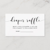 Chique baby shower luier loterij inzet informatiekaartje (Voorkant)