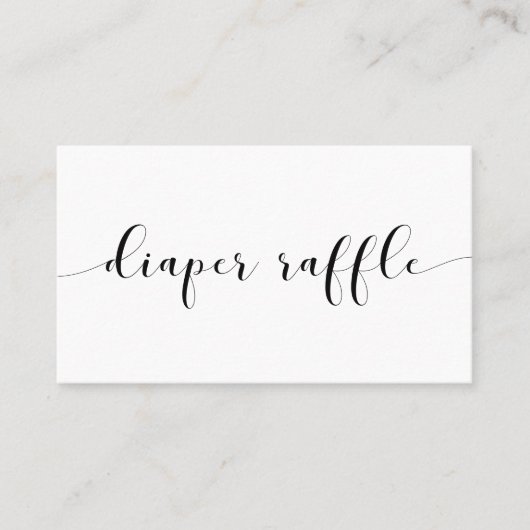 Chique baby shower luier loterij ticket (Voorkant)