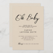 Chique Baby shower script moderne uitnodiging (Voorkant / Achterkant)