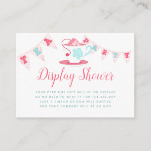 Chique baby shower theepartij display shower informatiekaartje