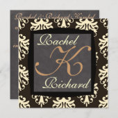 Chique beige en bruine RENEWAL trouw-UITNODIGING Kaart (Voorkant / Achterkant)