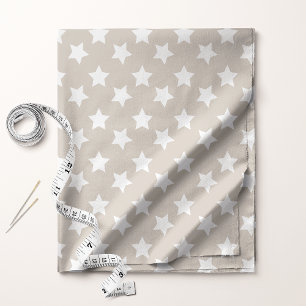Chique Beige Sterren Ruimte Patroon Stof