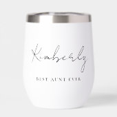 Chique beste tante ooit script monogram (Achterkant)